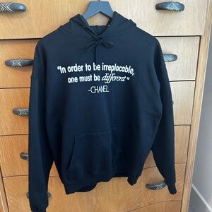 Black Hoodie with Unique Quote